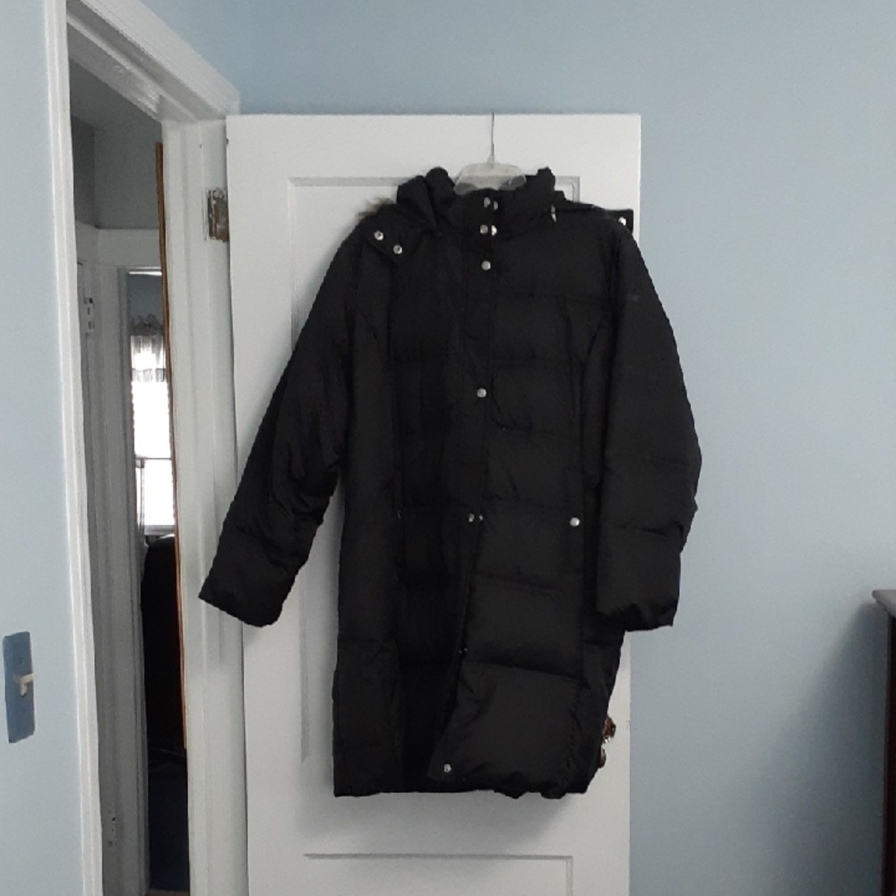 Michael Kors Black Puffer Coat with Hood